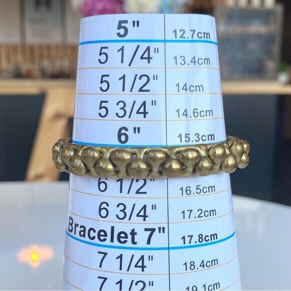 Vintage MCM Brutalist Brass Statement Cuff Bracelet 70s - Picture 6 of 7